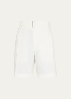 3.1 Phillip LimMen's Pleated Self-Belt Tailored Shorts