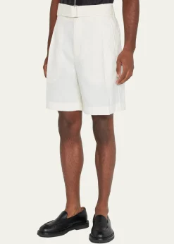 3.1 Phillip LimMen's Pleated Self-Belt Tailored Shorts