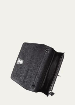 AkrisAnouk Cervo Leather Clutch Bag w/Chain