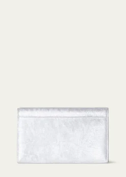 AkrisAnouk Lizard-Print Clutch Bag w/ Chain