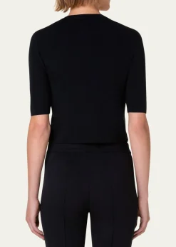 Akris puntoHalf-Sleeve Short Cardigan