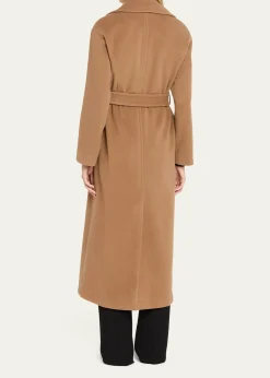 Akris puntoLong Double-Breast Belted Wool-Cashmere Coat