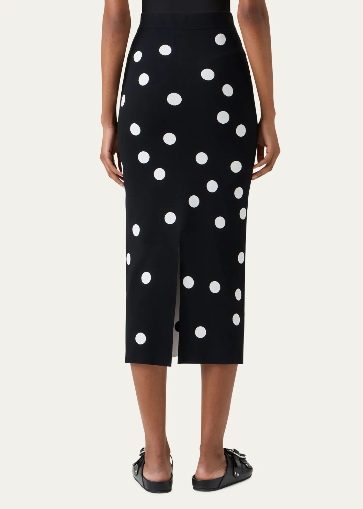 Akris puntoPolka Dot Knit Midi Tube Skirt