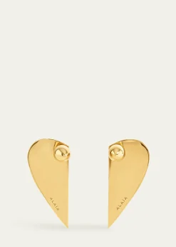 ALAIAHalf Heart-Shaped Earrings
