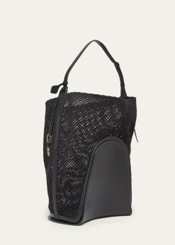 ALAIALe Hip Large Suede Mesh Bucket Bag