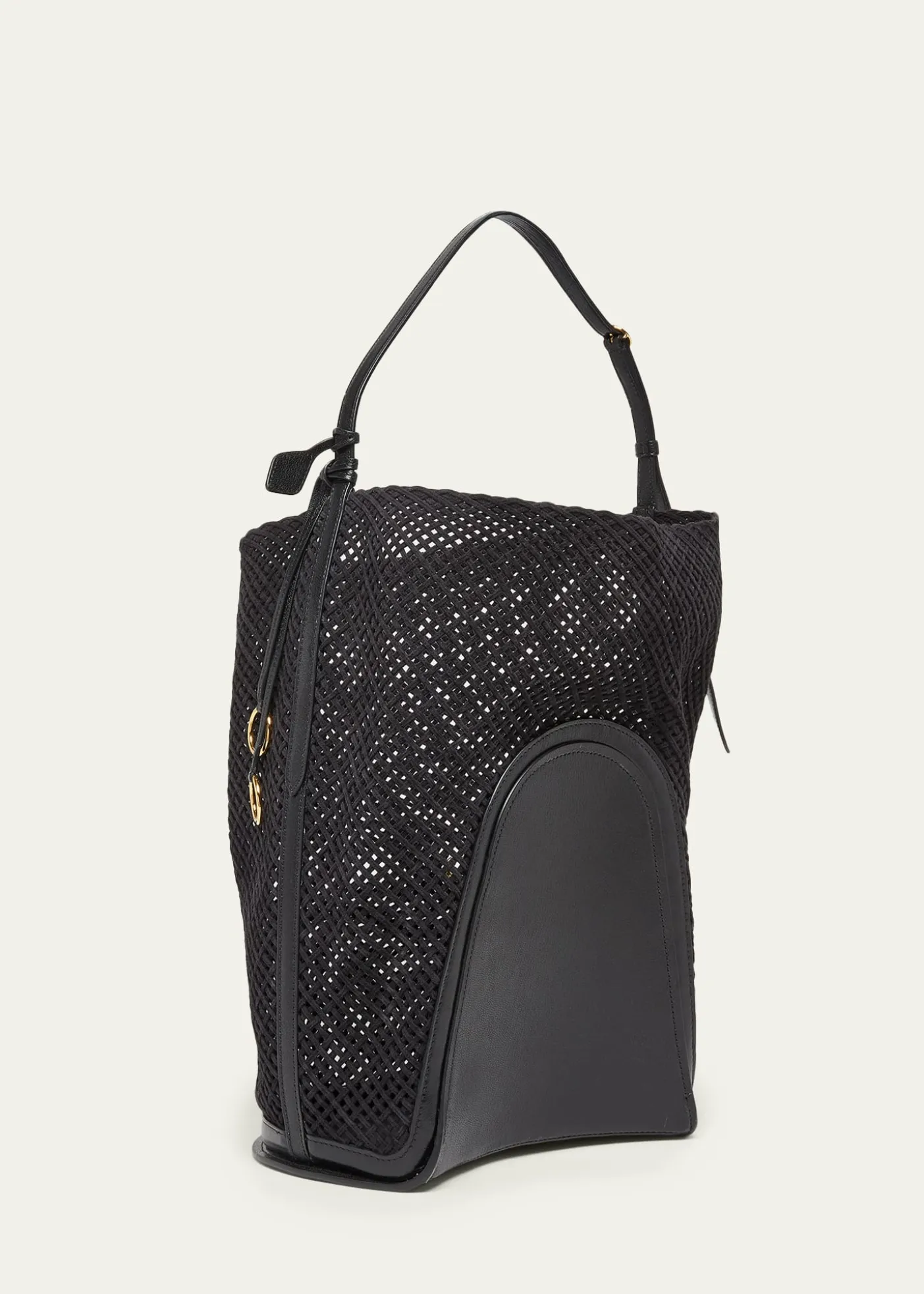 ALAIALe Hip Large Suede Mesh Bucket Bag