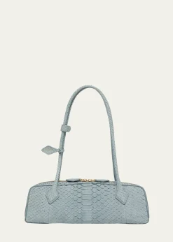 ALAIALe Teckel Medium Snakeskin Shoulder Bag