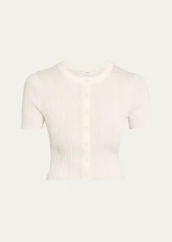 A.L.C.Lottie Textured Crop Cardigan