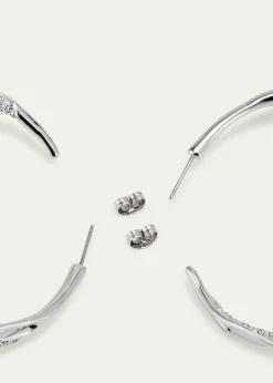Alexis BittarIntertwined Pave Hoop Earrings