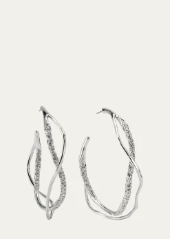 Alexis BittarIntertwined Pave Hoop Earrings