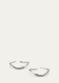 Alexis BittarMedium Two-Toned Pave Hoop Earrings