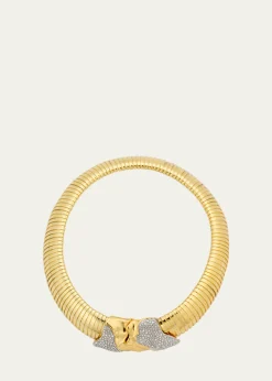 Alexis BittarSolanales Gold Tubogas Collar Necklace