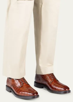 Allen Edmonds ReserveMen's Maxwell Crocodile Leather Derby Shoes