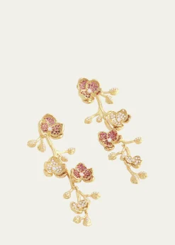 Anabel Aram JewelryCubic Zirconia Orchid Dangle Earrings