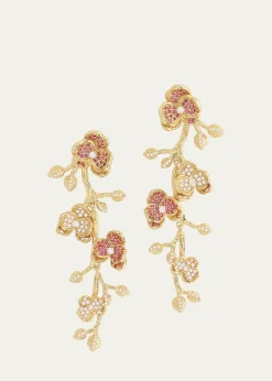 Anabel Aram JewelryCubic Zirconia Orchid Dangle Earrings
