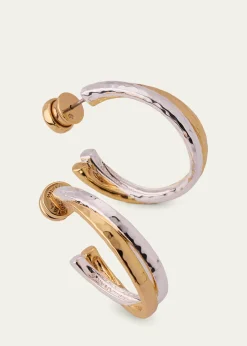 Anabel Aram JewelryFarrier Mixed Metal Hoop Earrings
