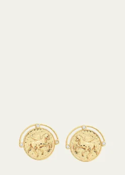 Anabel Aram JewelryPegasus Coin Stud Earrings