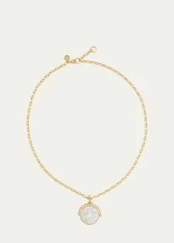 Anabel Aram JewelryPegasus Mother-of-Pearl Coin Pendant Necklace