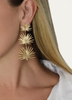 Anabel Aram JewelryTriple Fan Palm Dangle Earrings, Large