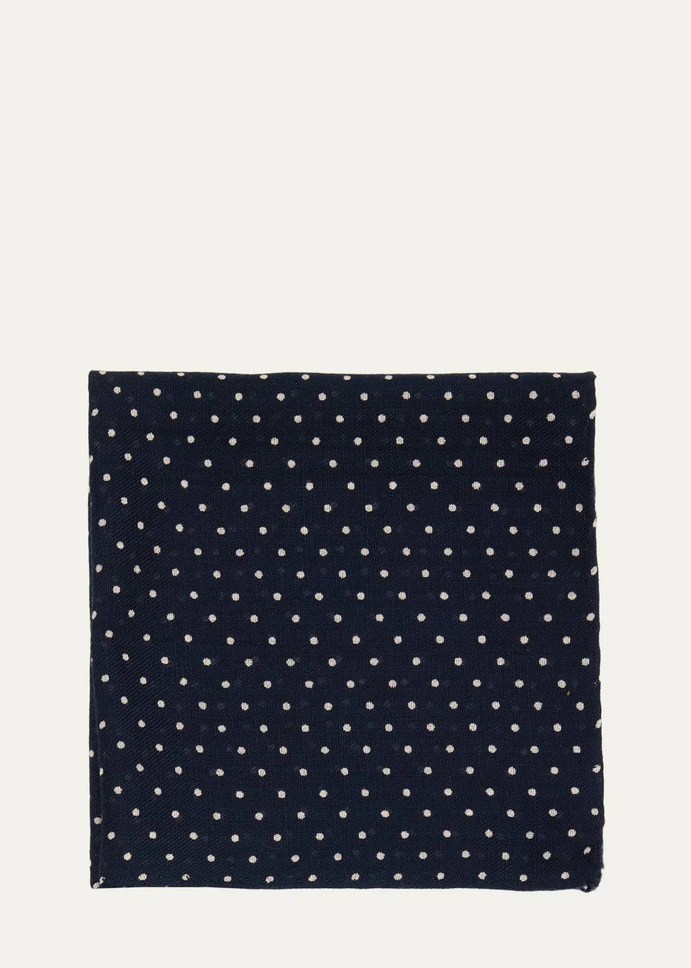 Anderson & SheppardMen's Wool and Cashmere Polka Dot Pocket Square
