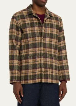 Anderson & SheppardMen's Woollen Tartan Overshirt