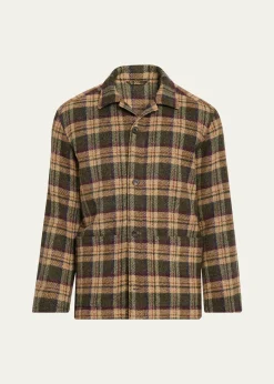 Anderson & SheppardMen's Woollen Tartan Overshirt