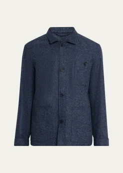 Anderson & SheppardMen's Wool Patch-Pocket Shirt Jacket