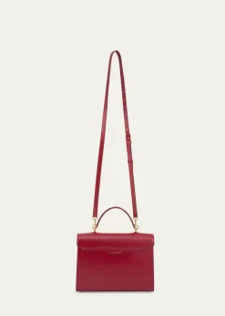 Anya HindmarchMortimer Shiny Leather Top-Handle Bag