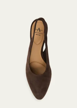 Aquatalia50mm Trevi Suede Slingback Pumps