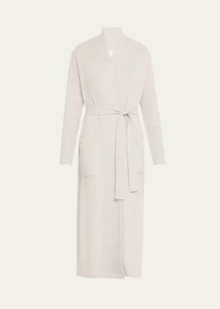 Arlotta CashmereBraided-Knit Cashmere Wrap Robe