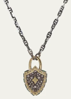 ArmentaOld World Diamond Shield Pendant Necklace
