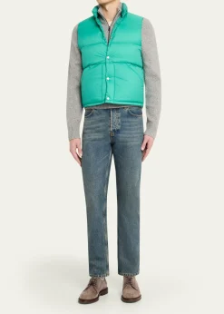 AURALEEMen's Nylon Ripstop Puffer Vest