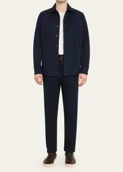 BaldassariMen's Jersey Straight-Leg Drawstring Pants