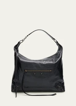 BalenciagaLe City Medium Leather Hobo Bag