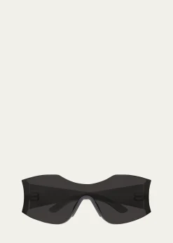 BalenciagaMen's BB Logo Nylon Shield Sunglasses