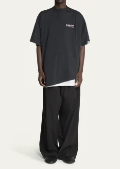 BalenciagaMen's Double-Layer T-Shirt