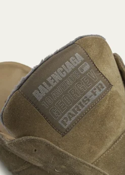 BalenciagaMen's Dumbo Distressed Suede Mules