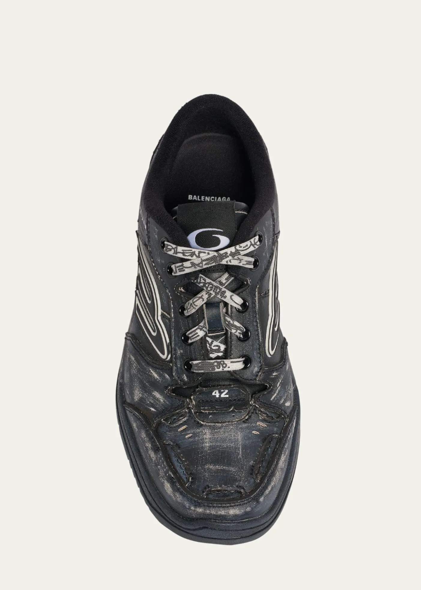 BalenciagaMen's Hamptons Calfskin Low-Top Sneakers