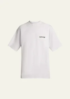 BalenciagaMen's Jersey Masking Tape Logo T-Shirt