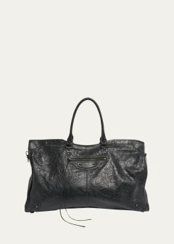 BalenciagaMen's Le City Leather Travel Duffel Bag