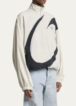 BalenciagaMen's Nylon Circle Logo Track Jacket