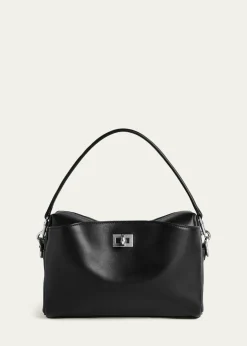 BalenciagaMen's Rodeo Leather Camera Bag