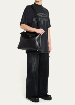 BalenciagaMen's Rodeo Leather Messenger Bag