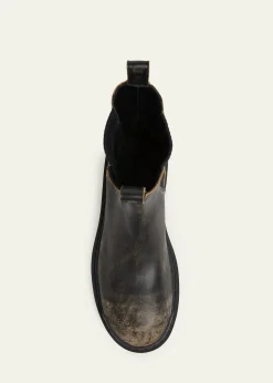 BalenciagaMen's Strike Worn-Out Leather Chelsea Boots