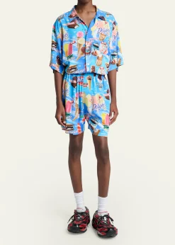 BalenciagaMen's Sweet Treat Pajama Shorts