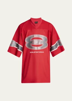 BalenciagaMen's Unity Sports Icon Mesh Jersey T-Shirt