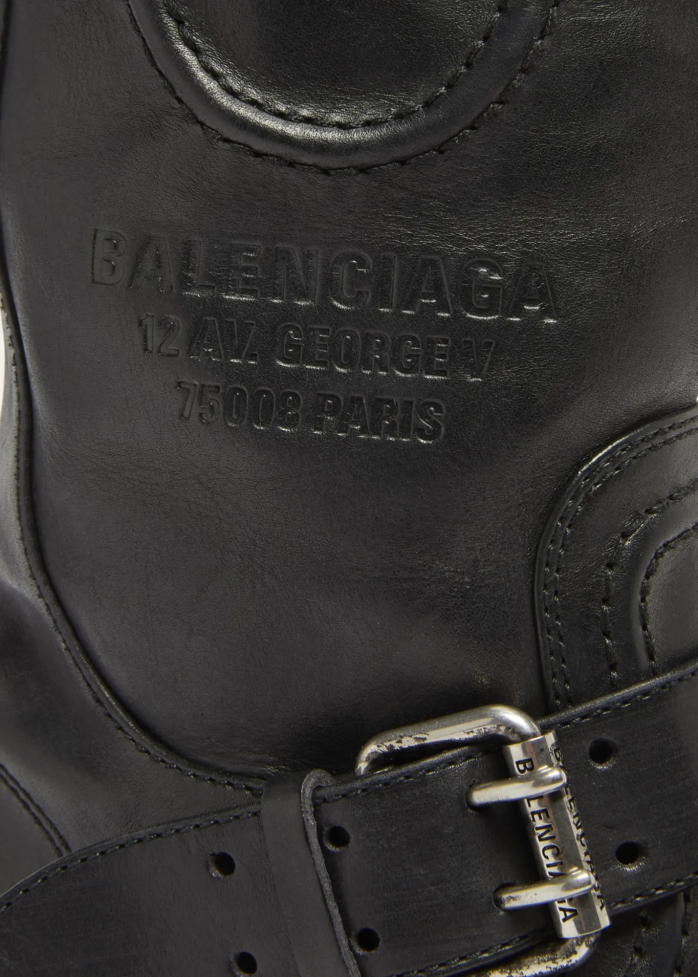 BalenciagaMen's Venom Leather Combat Boots