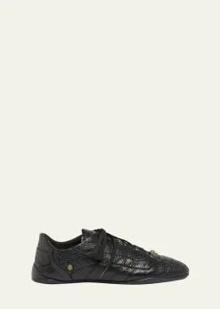 BalenciagaMen's Zen Slim Studded Leather Low-Top Sneakers