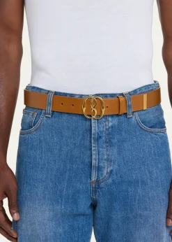 BallyMen's Interlock Buckle Leather Belt