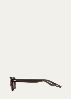 Barton PerreiraMen's Acetate Rectangle Sunglasses